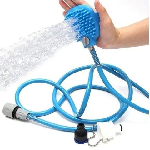 Ducha Spray Jato Mangueira Banho Cães e Gatos Pet Shop Luva