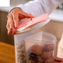 Ver imagem 3 de Pote Duplo Porta Mantimentos Dispenser 2500ml Multifuncional para Cozinha e Lavanderia