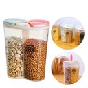Ver imagem 1 de Pote Duplo Porta Mantimentos Dispenser 2500ml Multifuncional para Cozinha e Lavanderia