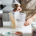 Ver imagem 5 de Pote Duplo Porta Mantimentos Dispenser 2500ml Multifuncional para Cozinha e Lavanderia