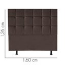 Ver imagem 2 de Cabeceira Estofada Cama Box Casal Queen 160cm Espanha Corino Marrom- Mabe Magazine