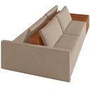 Ver imagem 7 de Sofá Ilha Modular para Sala 232cm com Puff Dublin K01 Veludo Bege Sintético Caramelo - Lyam Decor