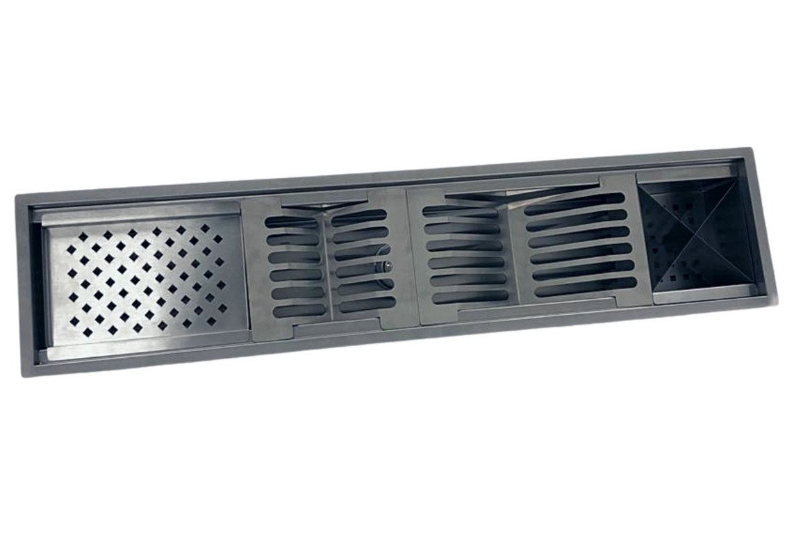Calha Gourmet Canal Organizador Escorredor Inox Moderno - 1