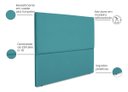 Ver imagem 2 de Cabeceira Cama Box Organica Casal 140cm Luna Suede C/frame Azul Celeste