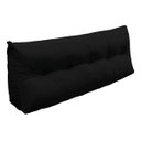 Ver imagem 1 de Almofada Cabeceira Mel Cama Casal 140cm Encosto Suede:Preto/Suede