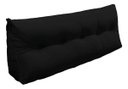 Ver imagem 1 de Almofada Cabeceira Mel Cama Casal 140cm Encosto Suede:Preto/Suede