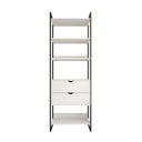 Ver imagem 3 de Closet Solteiro Estilo Industrial Loft 1 Módulo com Gaveta Branco Ferro Preto