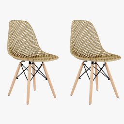 Conjunto com 2 Cadeiras Eames Maglia Pp Fendi - 1