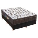 Ver imagem 1 de Cama Box Queen: Colchão Anatômico Polar D28/EP Orthoface + Base CRC Rústico Black(158x198)
