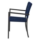 Ver imagem 4 de Kit 2 Cadeiras Marília Corda Náutica Base em Alumínio Premium Preto/azul Marinho
