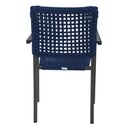 Ver imagem 5 de Kit 2 Cadeiras Marília Corda Náutica Base em Alumínio Premium Preto/azul Marinho