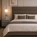 Ver imagem 2 de Cabeceira para Cama Casal Queen Estofada 1,58 Mts Iza Vilajo: Suede Marrom