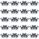 Ver imagem 1 de Kit De 20 Conjuntos De Mesa Dobrável 60x60 Com 4 Cadeiras Preto Cor: Preto