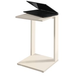 Mesa Pequena Apoio Lateral ao Sofá Criativo Off White - 4