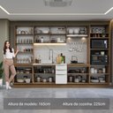 Ver imagem 2 de Armário de Cozinha Completa 340cm Rustic/branco Veludo Lux Madesa 02 Rustic/branco Veludo