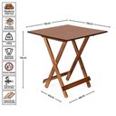Ver imagem 3 de Mesa com 4 Cadeiras de 70 x 70 para Bar e Restaurantes Cor:Imbuia