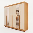 Ver imagem 2 de Guarda-Roupas Gênova 100% MDF 6 Portas 4 Gavetas 6 Espelhos