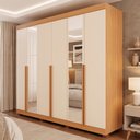 Ver imagem 1 de Guarda-Roupas Gênova 100% MDF 6 Portas 4 Gavetas 6 Espelhos