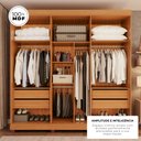 Ver imagem 4 de Guarda-Roupas Gênova 100% MDF 6 Portas 4 Gavetas 6 Espelhos