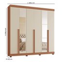 Ver imagem 2 de Guarda-roupas Milano 100% Mdf Tuboarte 6 Portas 4 Gavetas 6 Espelhos