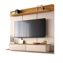 Ver imagem 2 de Home Painel Decorativo Suspenso Messier para Tv até 70 Polegadas Off White/cinamomo G26 - Gran Belo