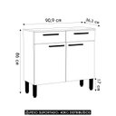 Ver imagem 4 de Balcão de Cozinha com Tampo 91cm Vivian Freijó/gris Z06 - Mpozenato