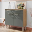 Ver imagem 2 de Balcão de Cozinha com Tampo 91cm Vivian Freijó/gris Z06 - Mpozenato