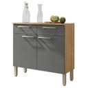 Ver imagem 6 de Balcão de Cozinha com Tampo 91cm Vivian Freijó/gris Z06 - Mpozenato