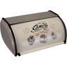 Porta Pão Home&co Metal 15x33x23cm Cinza e Branco - 1