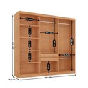 Ver imagem 4 de Guarda Roupa Casal Toronto 100 Mdf 6 Portas e 2 Gavetas com Pés Moderna Mobília