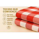 Ver imagem 2 de Toalha de Mesa Picnic 10 Lugares Algodão 1,40 x 3,00 m Vermelho Santa Sofia