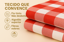 Ver imagem 2 de Toalha de Mesa Picnic 10 Lugares Algodão 1,40 x 3,00 m Vermelho Santa Sofia