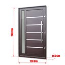 Ver imagem 4 de Porta Pivot.Alumínio Lamb.Miraggio c/Pux.D.Elite Marrom Corten 240x120 Brimak