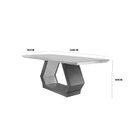 Ver imagem 3 de Conj Sala de Jantar Mesa Islândia 180 Tampo Vidro/MDF Cr c/ 6 Cad Irlanda Marrom/Offwhite/Imbuia