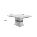 Ver imagem 4 de Conjunto Sala de Jantar Mesa Clarice 120x80cm Tampo Vidro/MDF Canto Reto com 4 Cadeiras Athenas Branco/Veludo Creme/Off White/Imbuia Yescasa