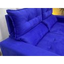 Ver imagem 6 de Sofá Retrátil Reclinável 1,80 M Azul 910 Lia