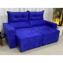 Ver imagem 1 de Sofá Retrátil Reclinável 1,80 M Azul 910 Lia