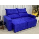 Ver imagem 3 de Sofá Retrátil Reclinável 1,80 M Azul 910 Lia
