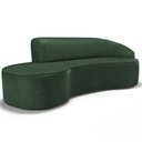 Ver imagem 1 de Sofá 3 Lugares Curvo Sala de Estar Living Firenze Direito D02 Couríssimo Verde 180 cm B-89 - Lyam