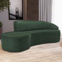 Ver imagem 2 de Sofá 3 Lugares Curvo Sala de Estar Living Firenze Direito D02 Couríssimo Verde 180 cm B-89 - Lyam