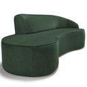 Ver imagem 7 de Sofá 3 Lugares Curvo Sala de Estar Living Firenze Direito D02 Couríssimo Verde 180 cm B-89 - Lyam