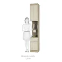 Ver imagem 4 de Mesa de Cabeceira Criado Alto Módulo Master 2 Portas 1 Gaveta - Direito ou Esquerdo - Luciane:Avelã