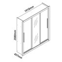 Ver imagem 4 de Guarda-Roupa Casal com Espelho MDF 3 Portas de Correr 4 Gavetas Milão Branco