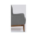 Ver mais imagens de Poltrona Decorativa Realeza Base em Madeira Linho Cinza - Larbelle