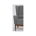 Ver imagem 7 de Poltrona Decorativa Realeza Base em Madeira Linho Cinza - Larbelle