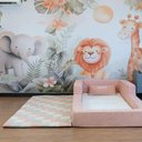 Ver imagem 4 de Tapete Infantil Mosaico Almofadado para Quarto 218x100cm Rosa Keiko Colchões
