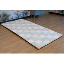 Ver imagem 3 de Tapete Infantil Mosaico Almofadado para Quarto 218x100cm Rosa Keiko Colchões