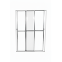 Ver imagem 1 de Porta Sacada 3 Folhas de Vidro Aluminio Brilhante C/ Trinco 2,10x1,80