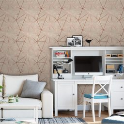 Papel De Parede Para Quarto Casal E Sala Rose Fio Rose 9M - 1