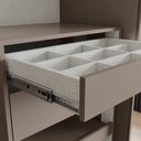 Ver imagem 4 de Guarda Roupa Casal Dream 2 Portas Deslizantes Avelã/Off White com Espelho – Móveis Henn